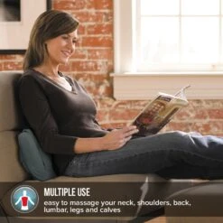 HoMedics Soothing Heated Shiatsu Massage Pillow -Rehabilitation Exercise Equipment HoMedics massaging heated pillow 015