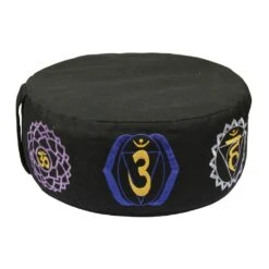 Yoga-Mad Round Patterned Zafu Meditation Cushion
