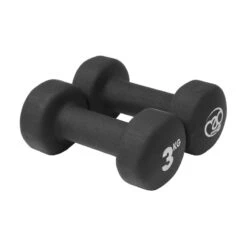 Fitness-Mad Black Neoprene 3kg Dumbbells (Pair) 6 Fitness-Mad Black Neoprene 3kg Dumbbells (Pair) -Rehabilitation Exercise Equipment black neoprene dumbbells pair 3kg 12