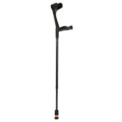 Flexyfoot Carbon Fibre Comfort Grip Open Cuff Black Crutches (Pair)