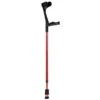 Flexyfoot Carbon Fibre Comfort Grip Open Cuff Red Crutches (Pair)