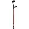Flexyfoot Carbon Fibre Soft Grip Open Cuff Red Folding Crutches (Pair)