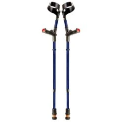 Flexyfoot Comfort Grip Double Adjustable Blue Crutches (Pair)