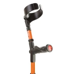 Flexyfoot Comfort Grip Double Adjustable Orange Crutch For The Left Hand -Rehabilitation Exercise Equipment flexyfoot comfort grip double adjustable orange crutch for the left hand main2