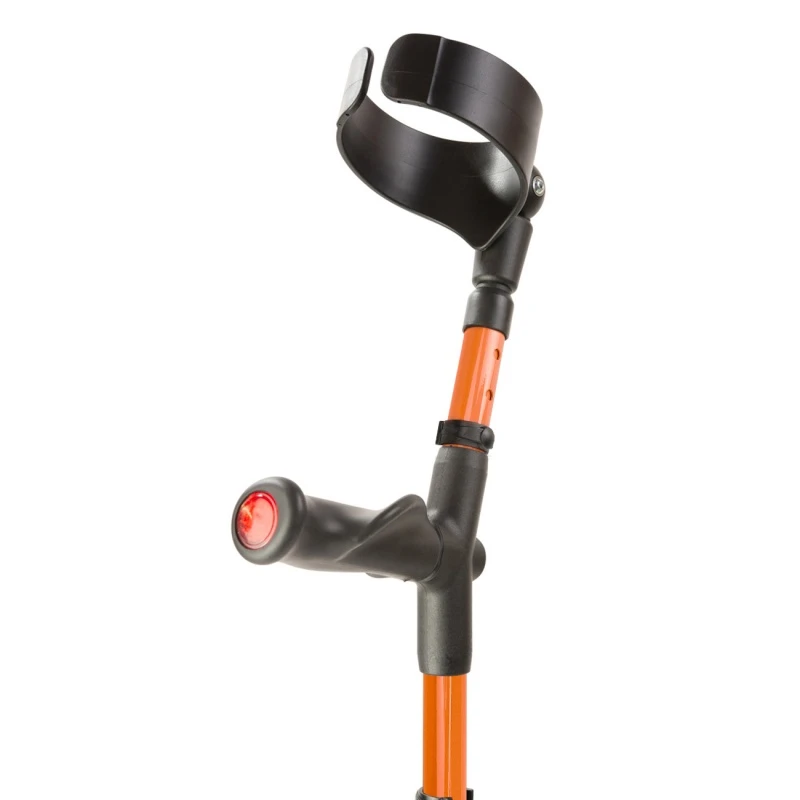 Flexyfoot Comfort Grip Double Adjustable Orange Crutch For The Right Hand 3 Flexyfoot Comfort Grip Double Adjustable Orange Crutch For The Right Hand - Image 3