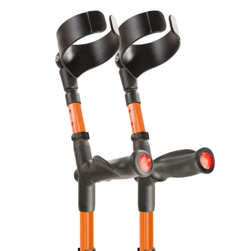 Flexyfoot Comfort Grip Double Adjustable Orange Crutches (Pair) 3 Flexyfoot Comfort Grip Double Adjustable Orange Crutches (Pair) - Image 3