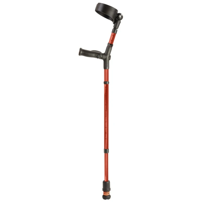 Flexyfoot Comfort Grip Double Adjustable Red Crutch For The Left Hand 1 Flexyfoot Comfort Grip Double Adjustable Red Crutch For The Left Hand