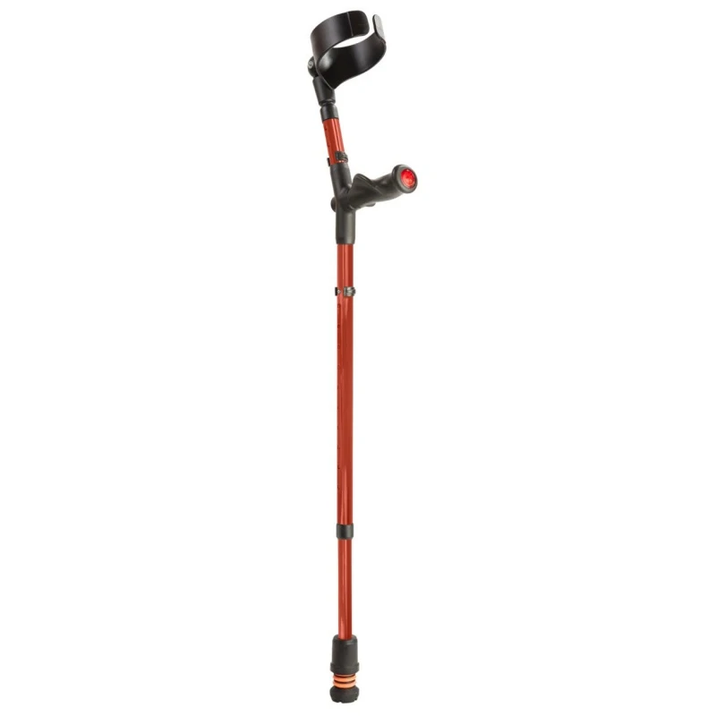 Flexyfoot Comfort Grip Double Adjustable Red Crutch For The Left Hand 2 Flexyfoot Comfort Grip Double Adjustable Red Crutch For The Left Hand - Image 2