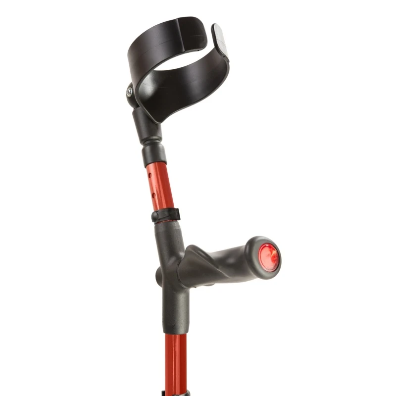 Flexyfoot Comfort Grip Double Adjustable Red Crutch For The Left Hand 3 Flexyfoot Comfort Grip Double Adjustable Red Crutch For The Left Hand - Image 3