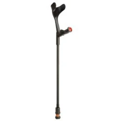 Flexyfoot Comfort Grip Open Cuff Black Crutch For The Left Hand