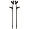 Flexyfoot Comfort Grip Open Cuff Black Crutches (Pair)