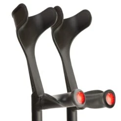 Flexyfoot Comfort Grip Open Cuff Black Crutches (Pair) -Rehabilitation Exercise Equipment flexyfoot comfort grip open cuff black crutches pair main2