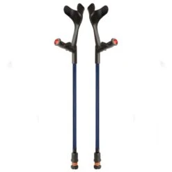 Flexyfoot Comfort Grip Open Cuff Blue Crutches (Pair)