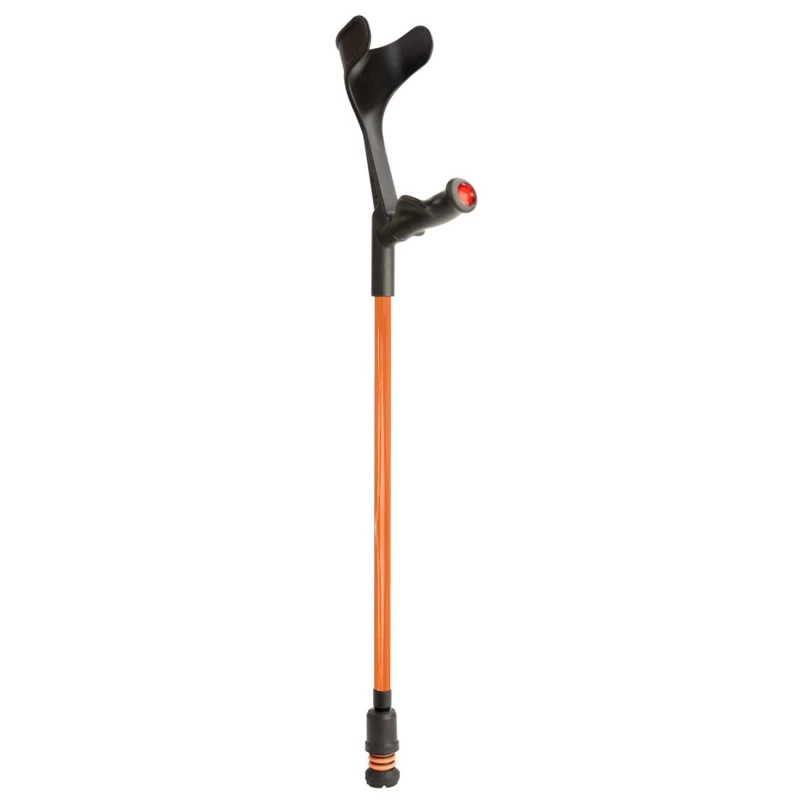 Flexyfoot Comfort Grip Open Cuff Orange Crutch For The Left Hand 1 Flexyfoot Comfort Grip Open Cuff Orange Crutch For The Left Hand