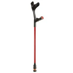 Flexyfoot Comfort Grip Open Cuff Red Crutch For The Left Hand