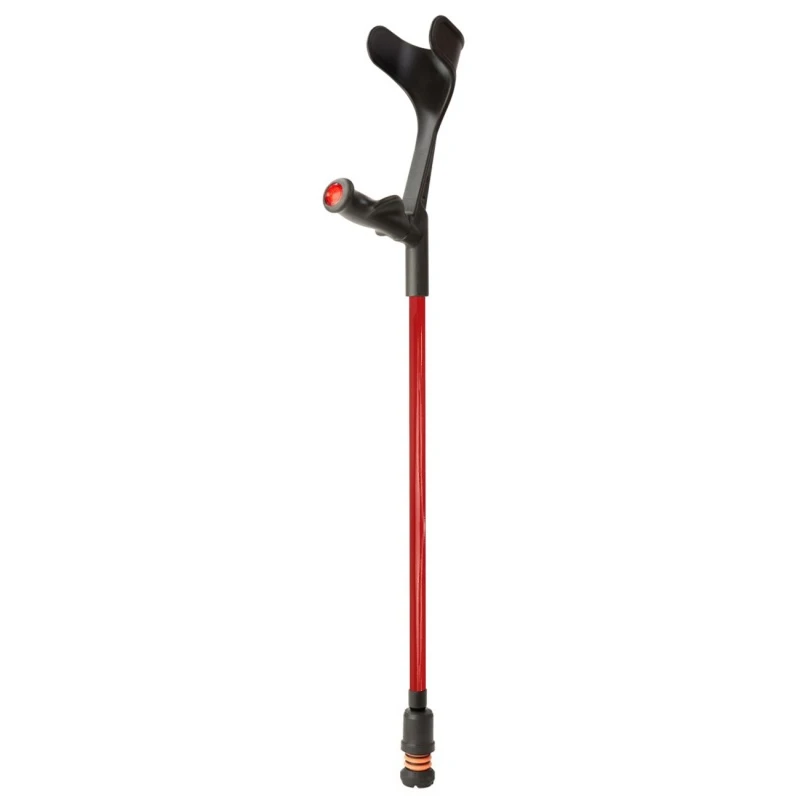 Flexyfoot Comfort Grip Open Cuff Red Crutch For The Right Hand 1 Flexyfoot Comfort Grip Open Cuff Red Crutch For The Right Hand