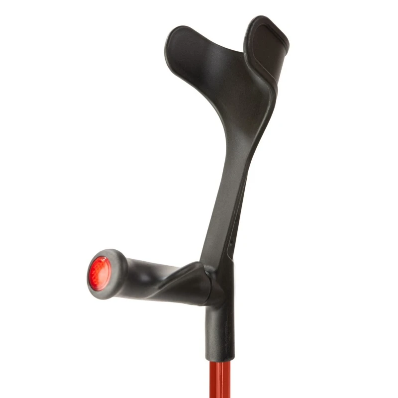 Flexyfoot Comfort Grip Open Cuff Red Crutch For The Right Hand 2 Flexyfoot Comfort Grip Open Cuff Red Crutch For The Right Hand - Image 2