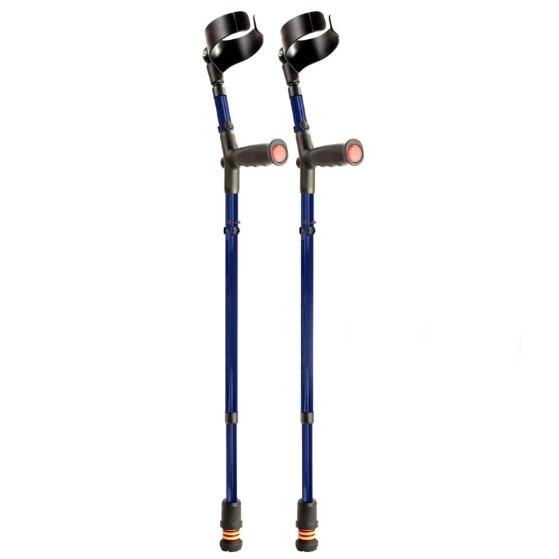 Flexyfoot Standard Soft Grip Handle Closed Cuff Blue Crutches (Pair) 1 Flexyfoot Standard Soft Grip Handle Closed Cuff Blue Crutches (Pair)