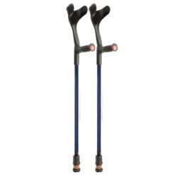 Flexyfoot Standard Soft Grip Handle Open Cuff Blue Crutches (Pair)