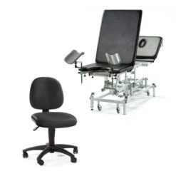 Medicare Deluxe GP Gynaecology Couch And Operator Chair