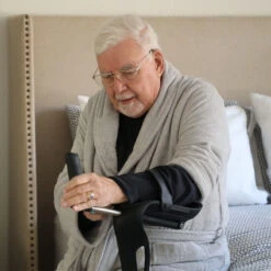 M+D Adjustable Forearm Crutch Cane Alternative (Black) -Rehabilitation Exercise Equipment mobility designed cane alternative single black5